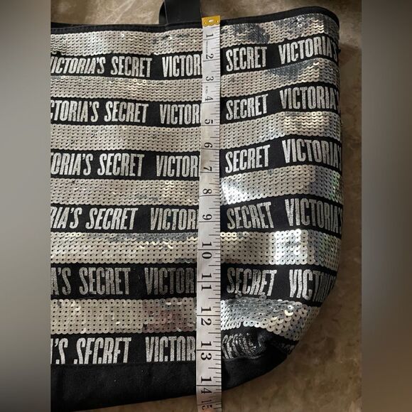 Victorias Secret Tote Sequin Bling Tote Weekender Bag Limited - Picture 9 of 10